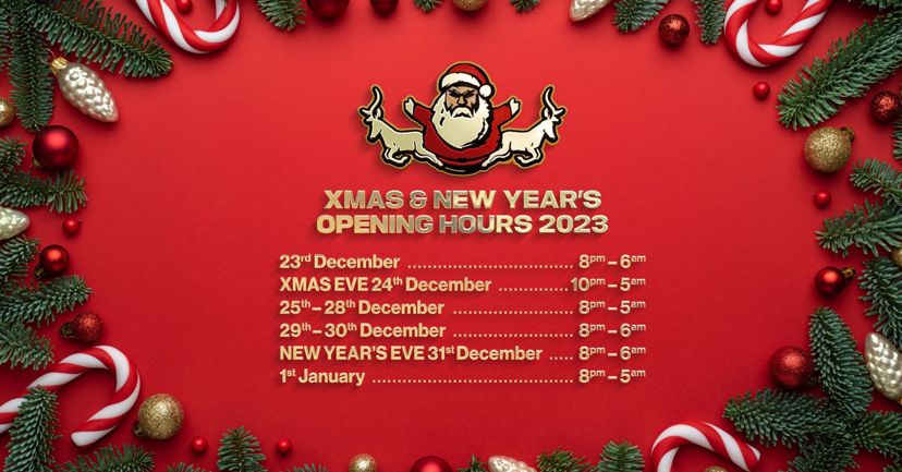 XMAS&NEW YEAR'S OPENING HOURS